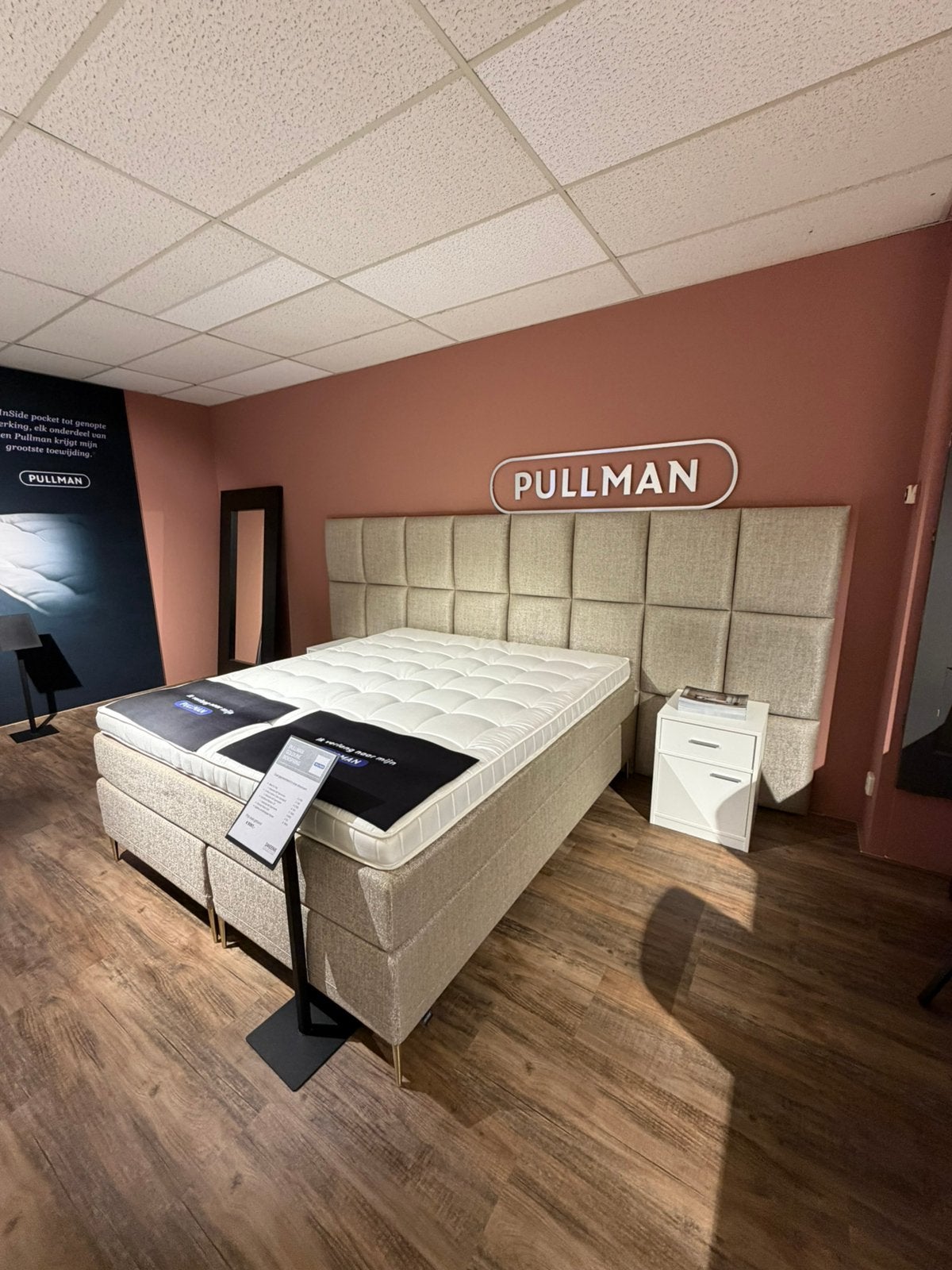 Pullman GOLDLINE boxspring 180/210 Showroommodel! KORTING!, 210 cm, Tweepersoons, Ophalen of Verzenden, Zo goed als nieuw