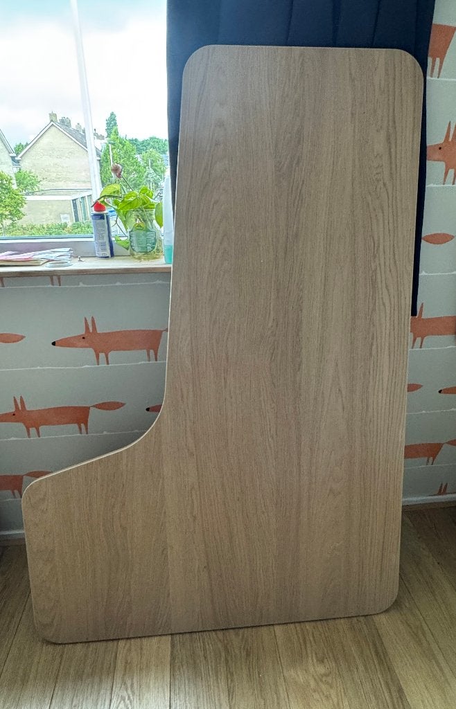IKEA BEKANT bureaublad hoek 160 x 110 cm Rechts, Ophalen, 160 cm, Gebruikt, Hoekbureau