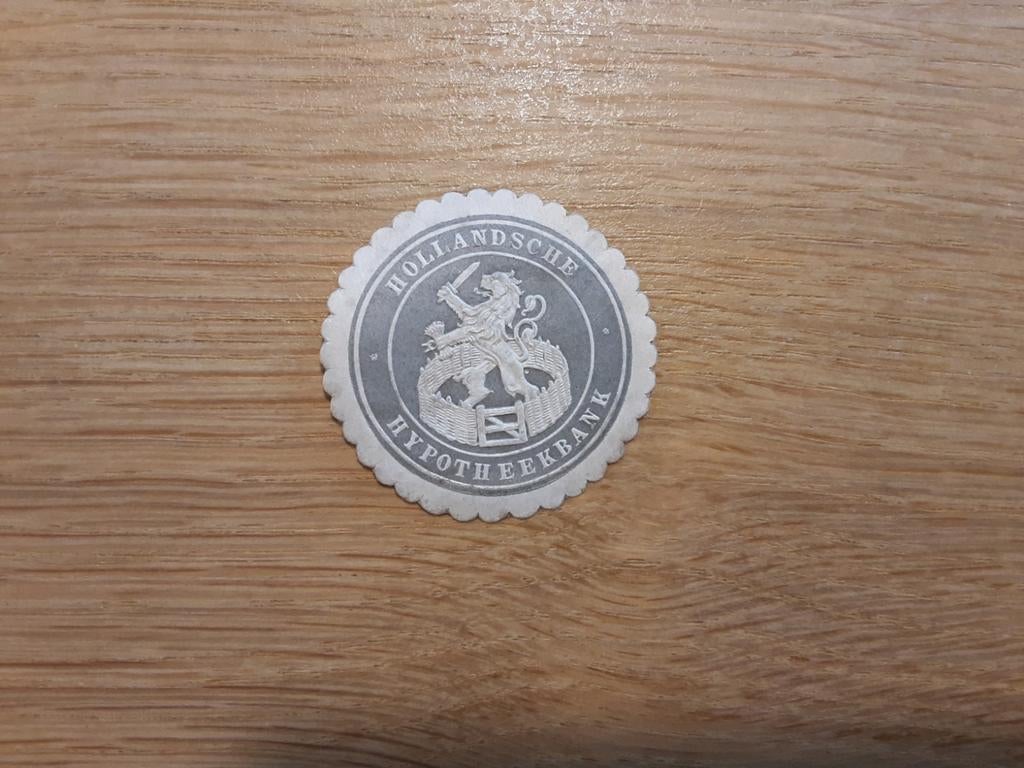 Sluitzegel Hollandsche hypotheekbank, Ophalen of Verzenden