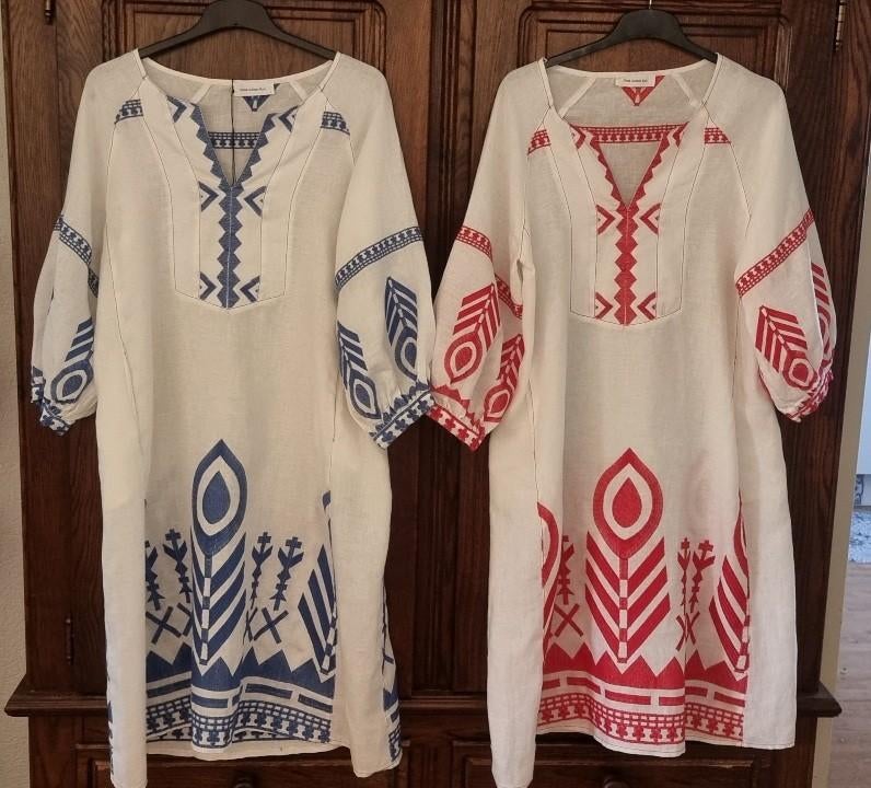 Nieuwe Greek Archaik Kori linnen jurk, Kleding | Dames, Greek Archaik Kori, Verzenden, Wit, Maat 42/44 (L)