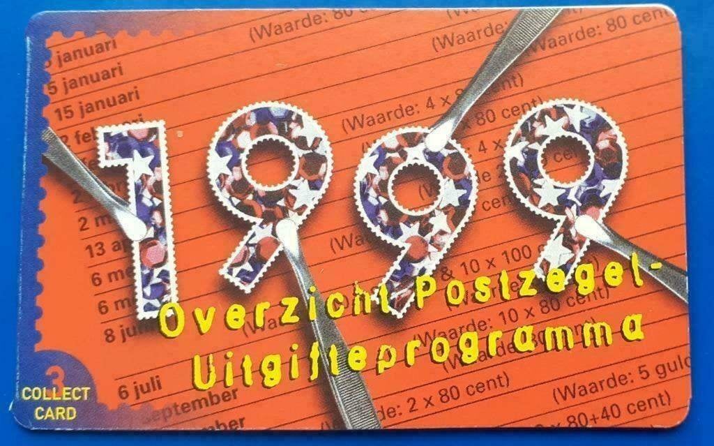 1999 Collect card nr: 3 uitgifte programma 1999, Postzegels en Munten, Verzenden, Na 1940, Postfris