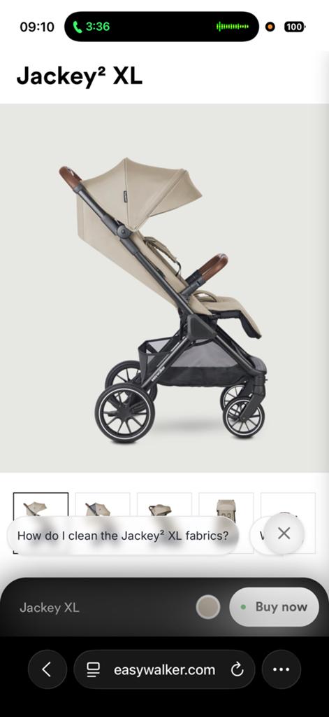 Easywalker jackey 2xl te koop vorig jaar augustus gekocht, Ophalen of Verzenden, Zo goed als nieuw, Overige merken
