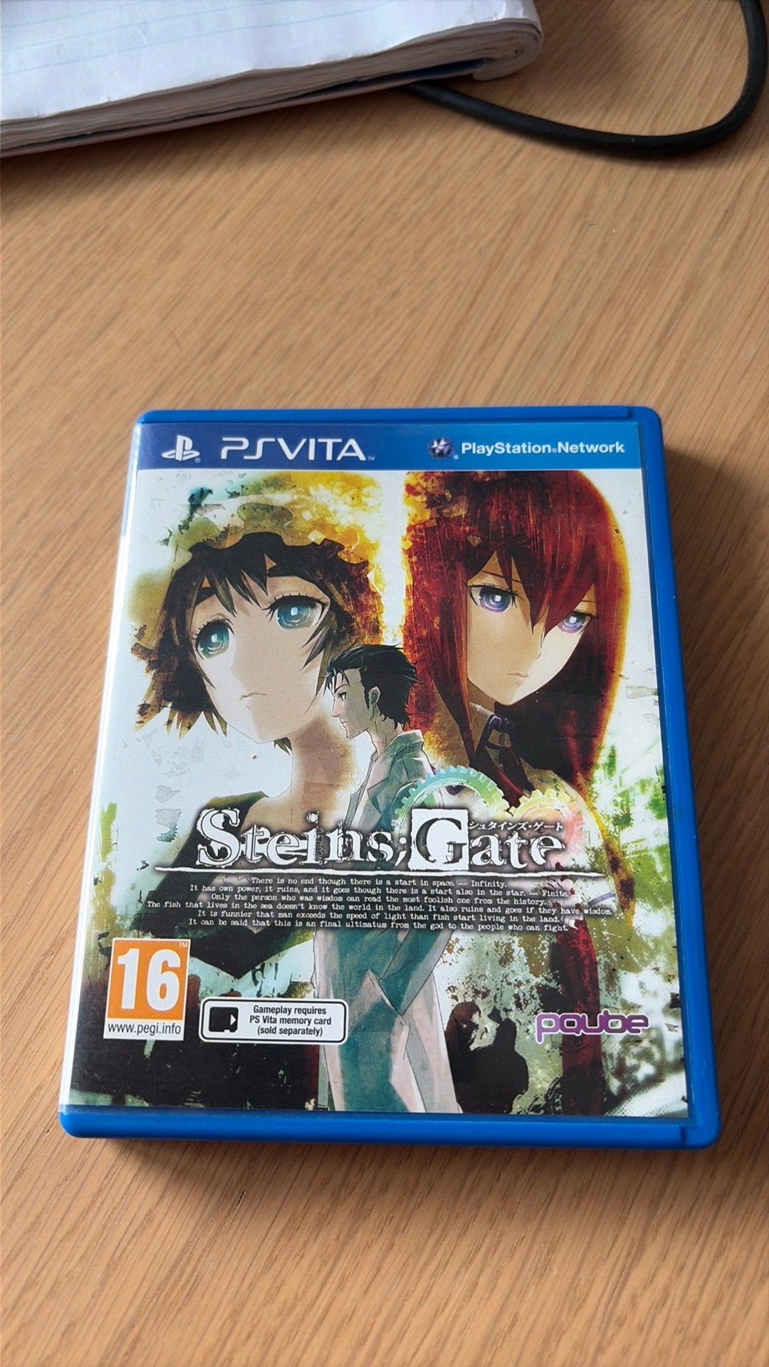PS Vita game Steins; Gate (zie foto), 1 speler, Ophalen of Verzenden, Zo goed als nieuw, Role Playing Game (Rpg)