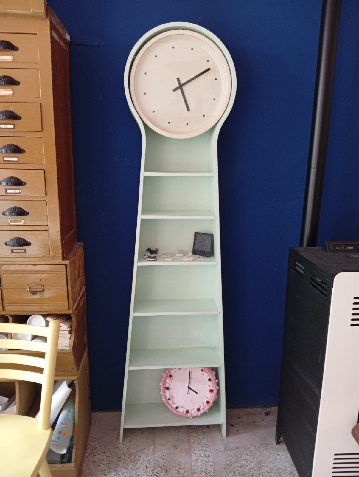 kast met klok, Huis en Inrichting, Ophalen, Rechthoekig, Minder dan 100 cm