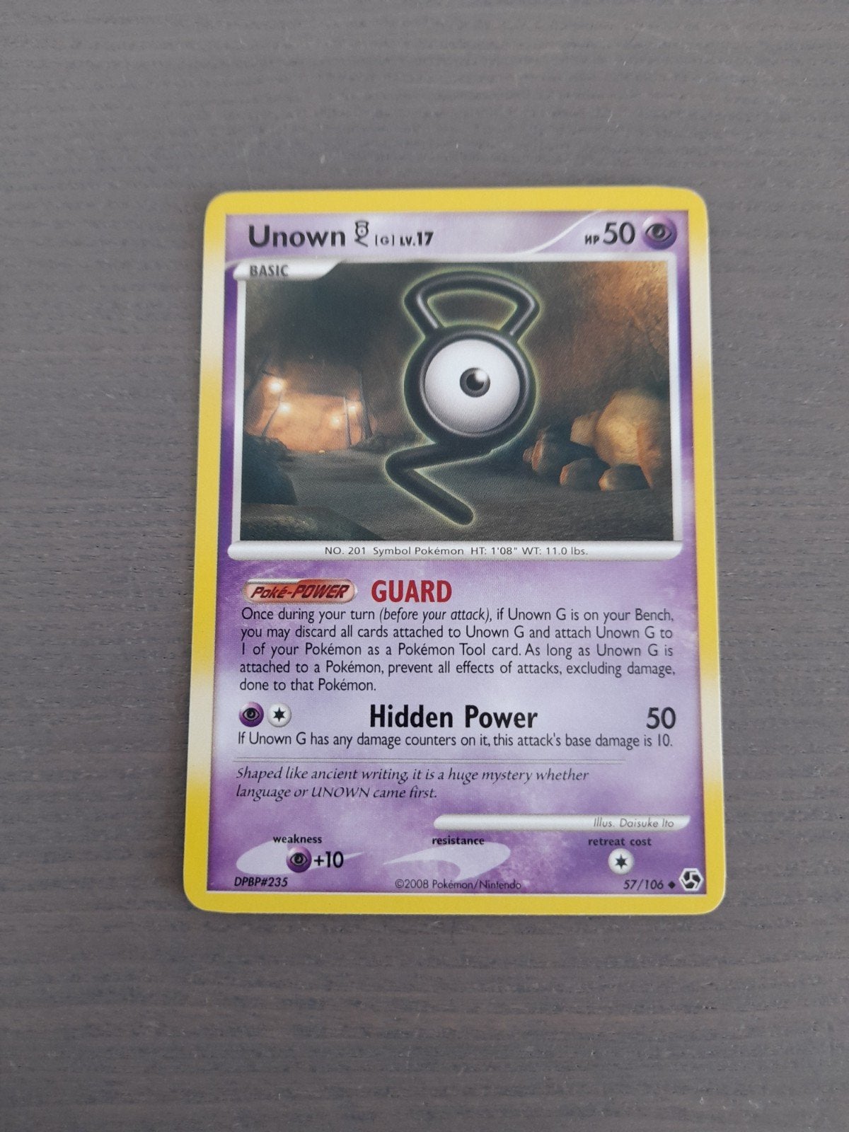 Great encounters 57/106 unown g, Ophalen of Verzenden, Gebruikt, Losse kaart