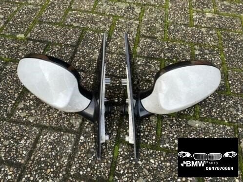 Spiegel Bmw 1-serie E87 zwart wit muisgrijs spacegrau, Gebruikt, -, -, Ophalen of Verzenden