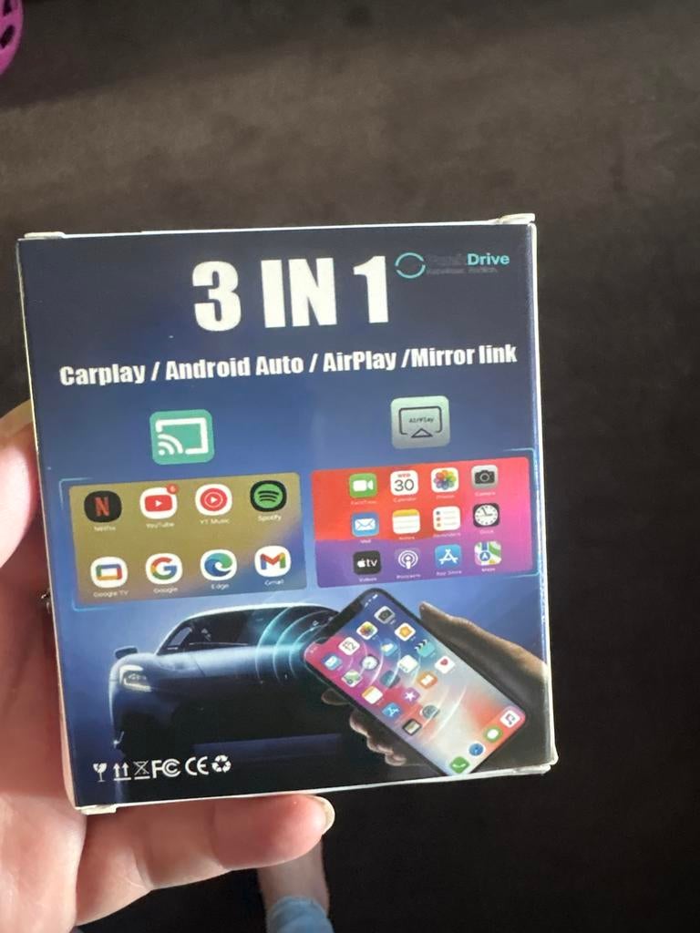 3-in-1 CarPlay/Android Auto/AirPlay/Mirror Link Box, Ophalen of Verzenden, Nieuw