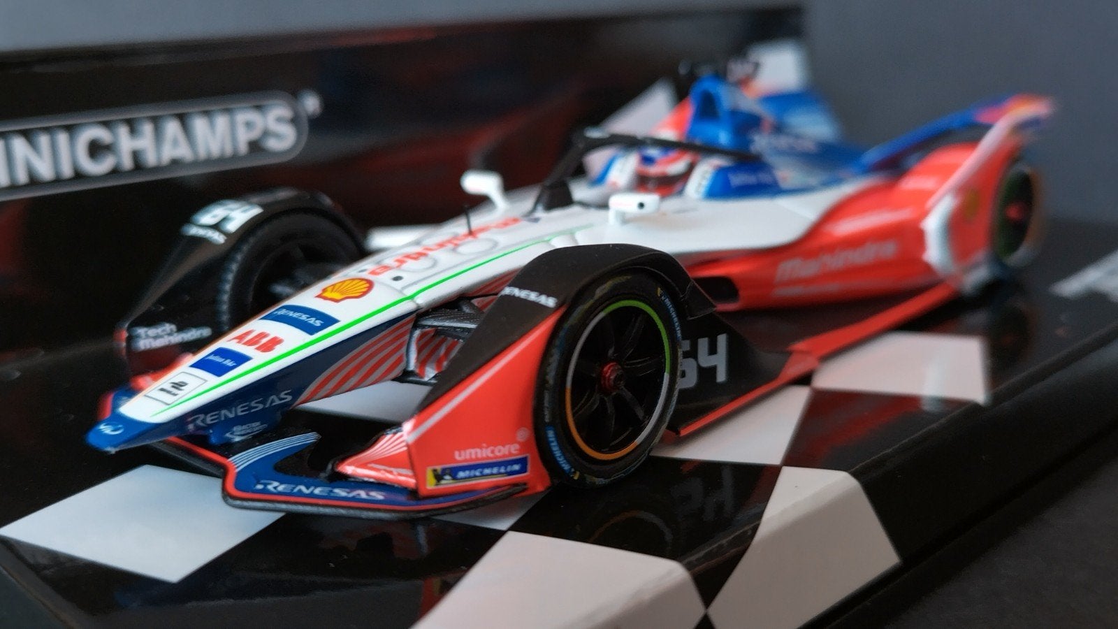 Mahindra Racing Ambrosio Formule E 1:43 minichamps Pol, Auto, Verzenden, ., Nieuw