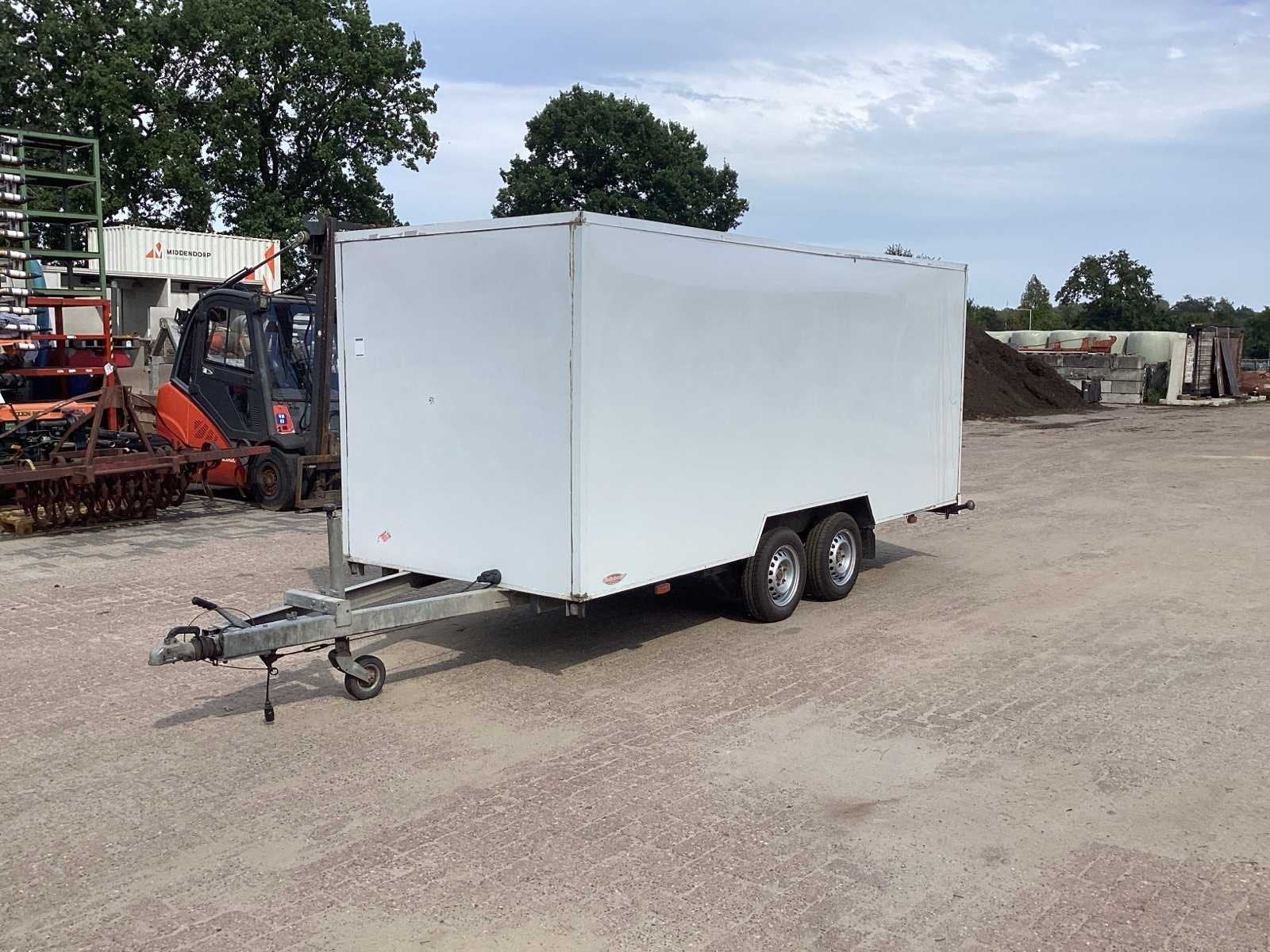 1996 van Weel VW2001 Gesloten 2-assige bakaanhangwagen, Gebruikt