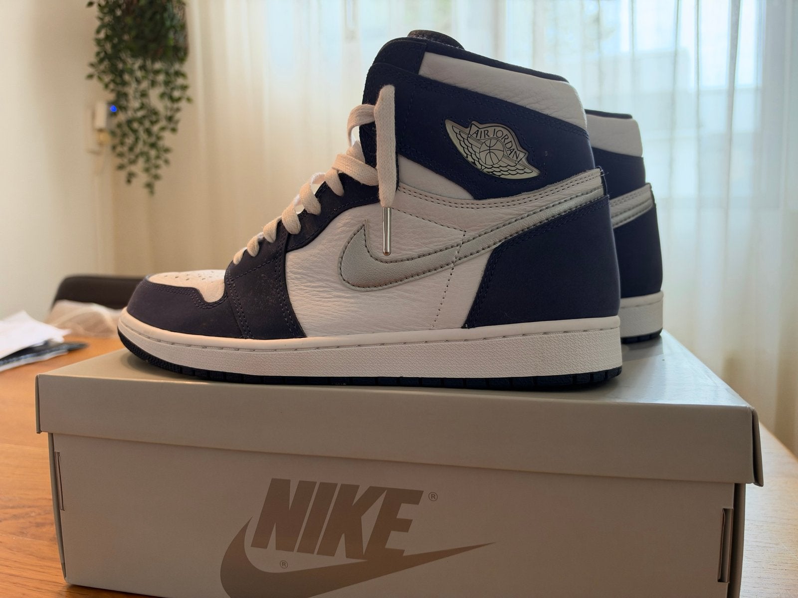 Nike Air Jordan 1 High OG CO.JP Midnight Navy (2020), Ophalen of Verzenden, Zo goed als nieuw, Blauw, Sneakers of Gympen