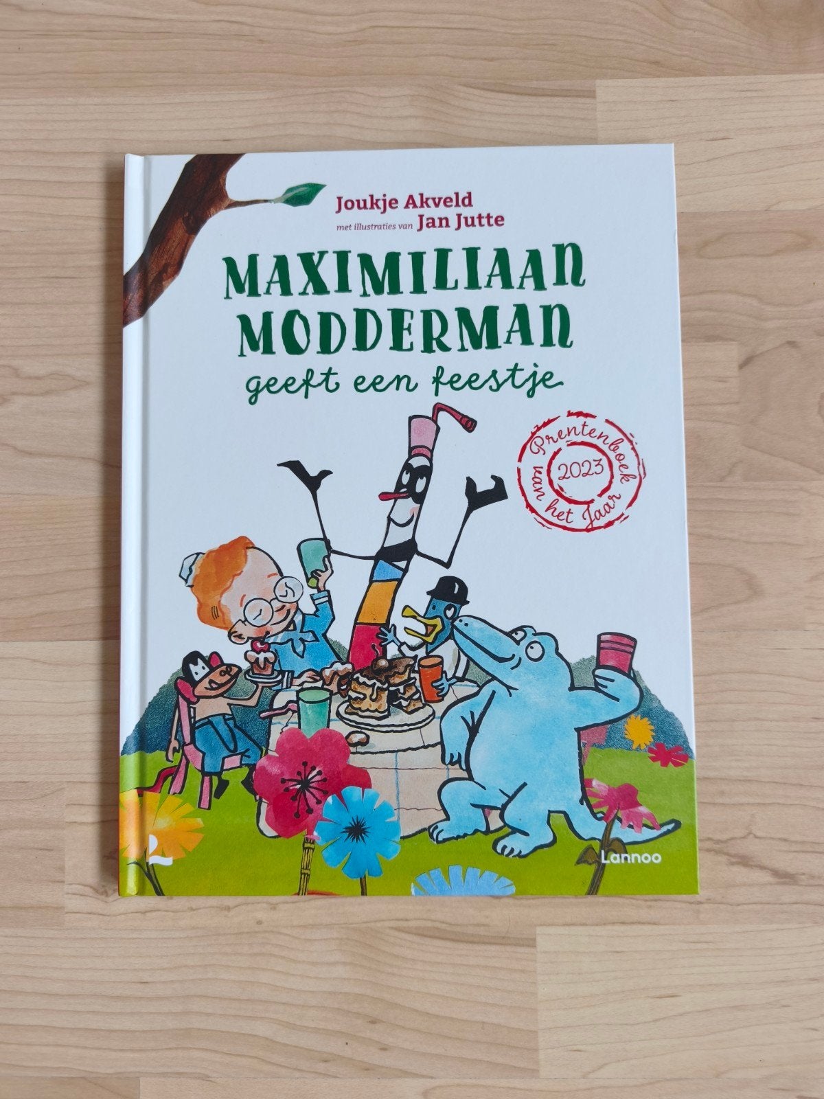 Maximiliaan Modderman geeft een feestje - Prentenboek 2023, Ophalen, Zo goed als nieuw, Joukje Akveld, 3 tot 4 jaar