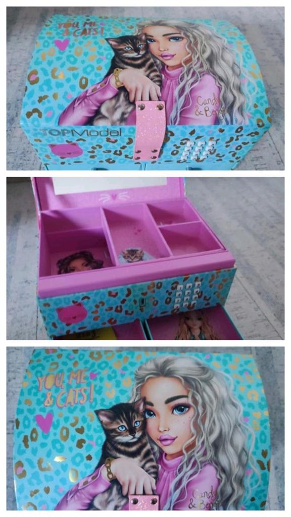 TopModel Depeche sieraden doos met code slot, muziek Katten, Ophalen of Verzenden, Zo goed als nieuw, Roze