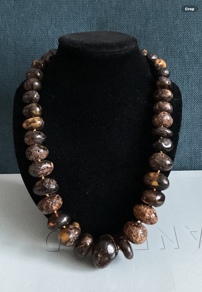 Barnsteen ketting, Sieraden, Tassen en Uiterlijk, Antieke sieraden, Ophalen of Verzenden, Overige materialen, Ketting