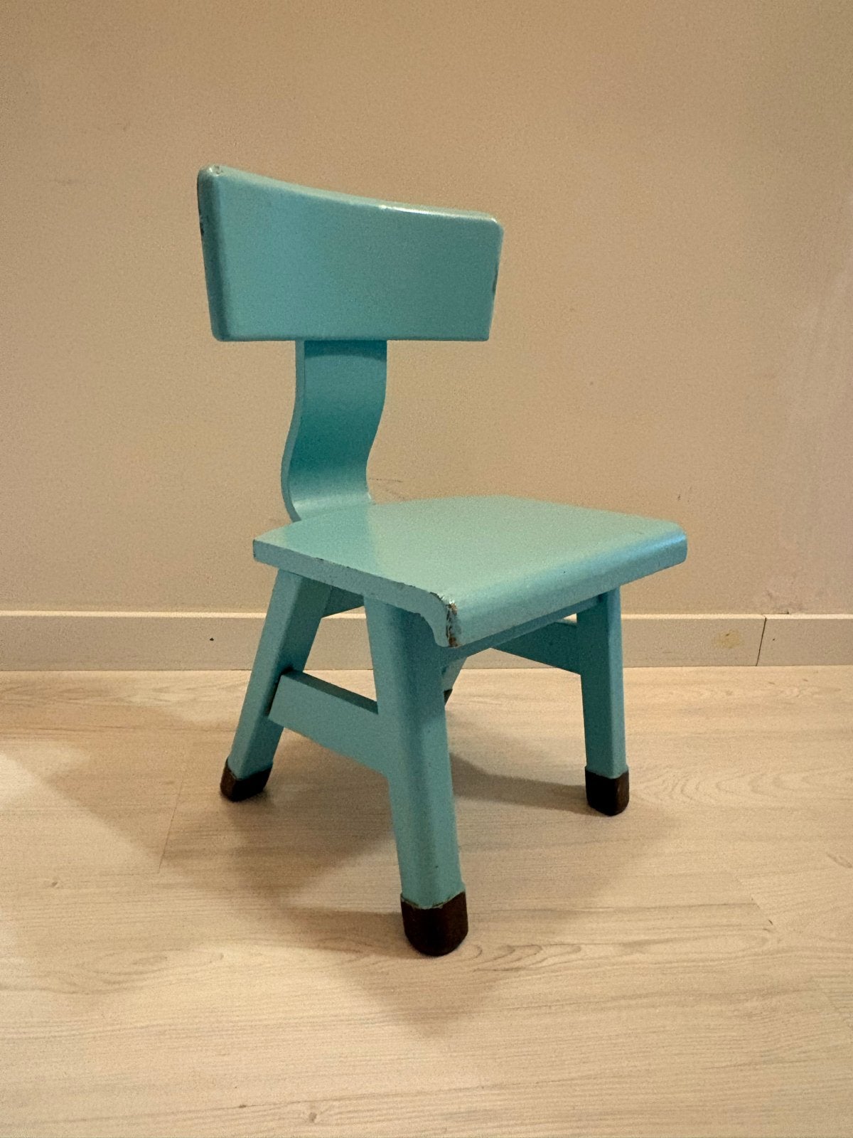 Vintage kinderstoel Schilte in lichtblauw, Ophalen, Gebruikt, Blauw, Eén