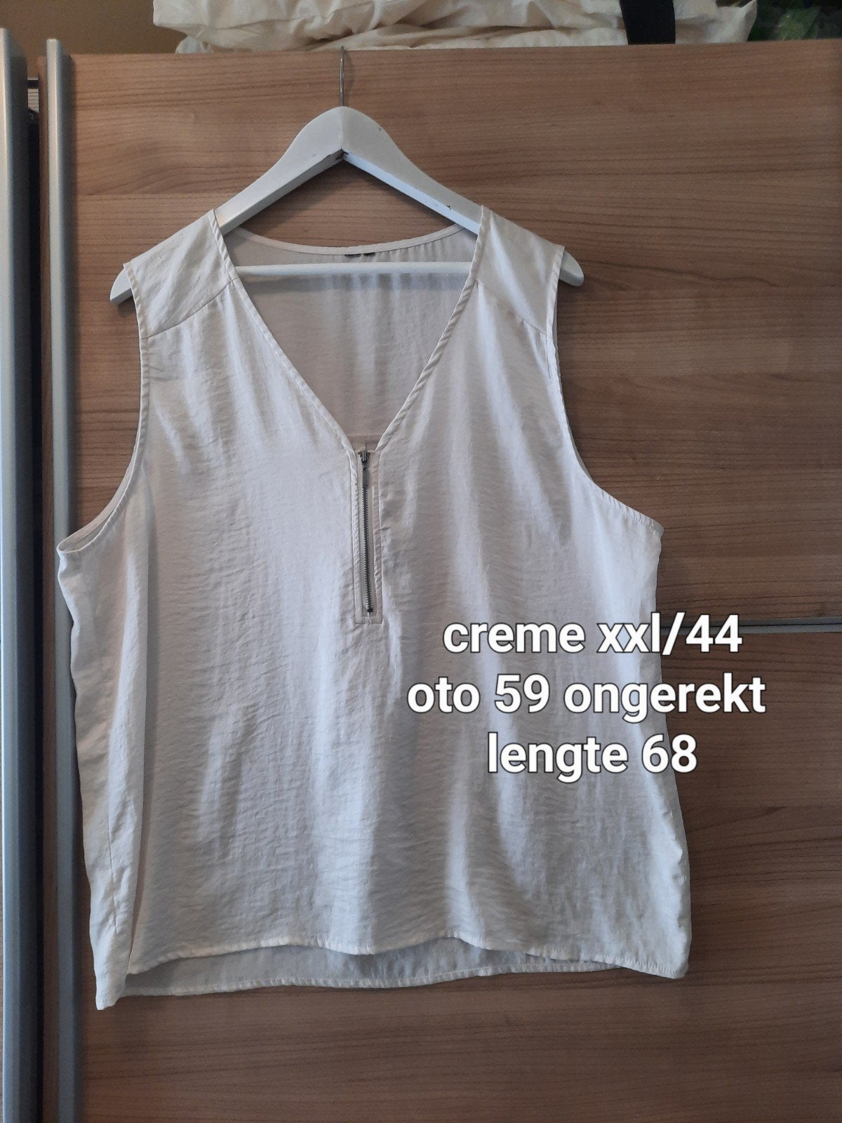 Mooie top maat 44 creme kleur, Overige kleuren, Maat 46/48 (XL) of groter, Ophalen of Verzenden, Zo goed als nieuw