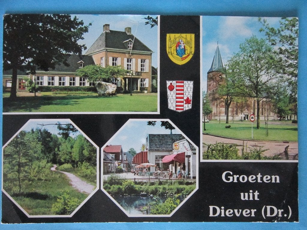 Ansichtkaart: Diever...Groeten uit  (Dr), Ophalen of Verzenden, 1980 tot heden, Gelopen, Drenthe