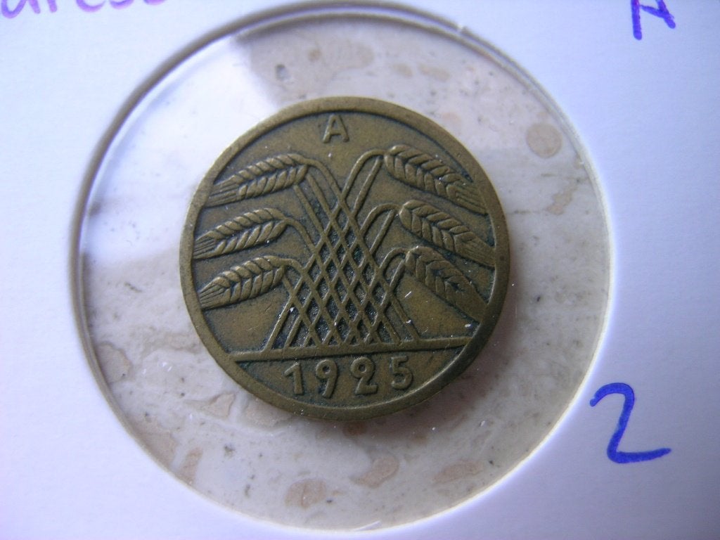 5 Reichspfennig 1925 A Duitsland (nr 2), Ophalen of Verzenden, Duitsland, Losse munt