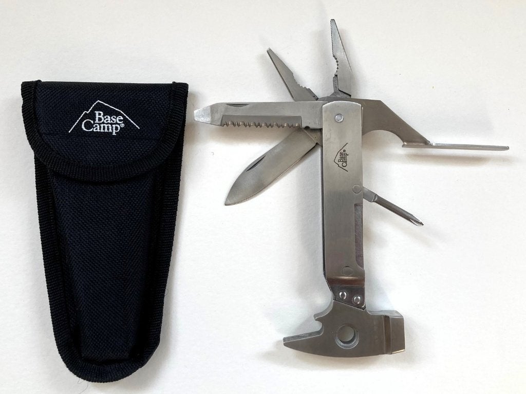 Base Camp multitool met hamer, mes uitgeklapt 21 cm, Ophalen of Verzenden, Nieuw