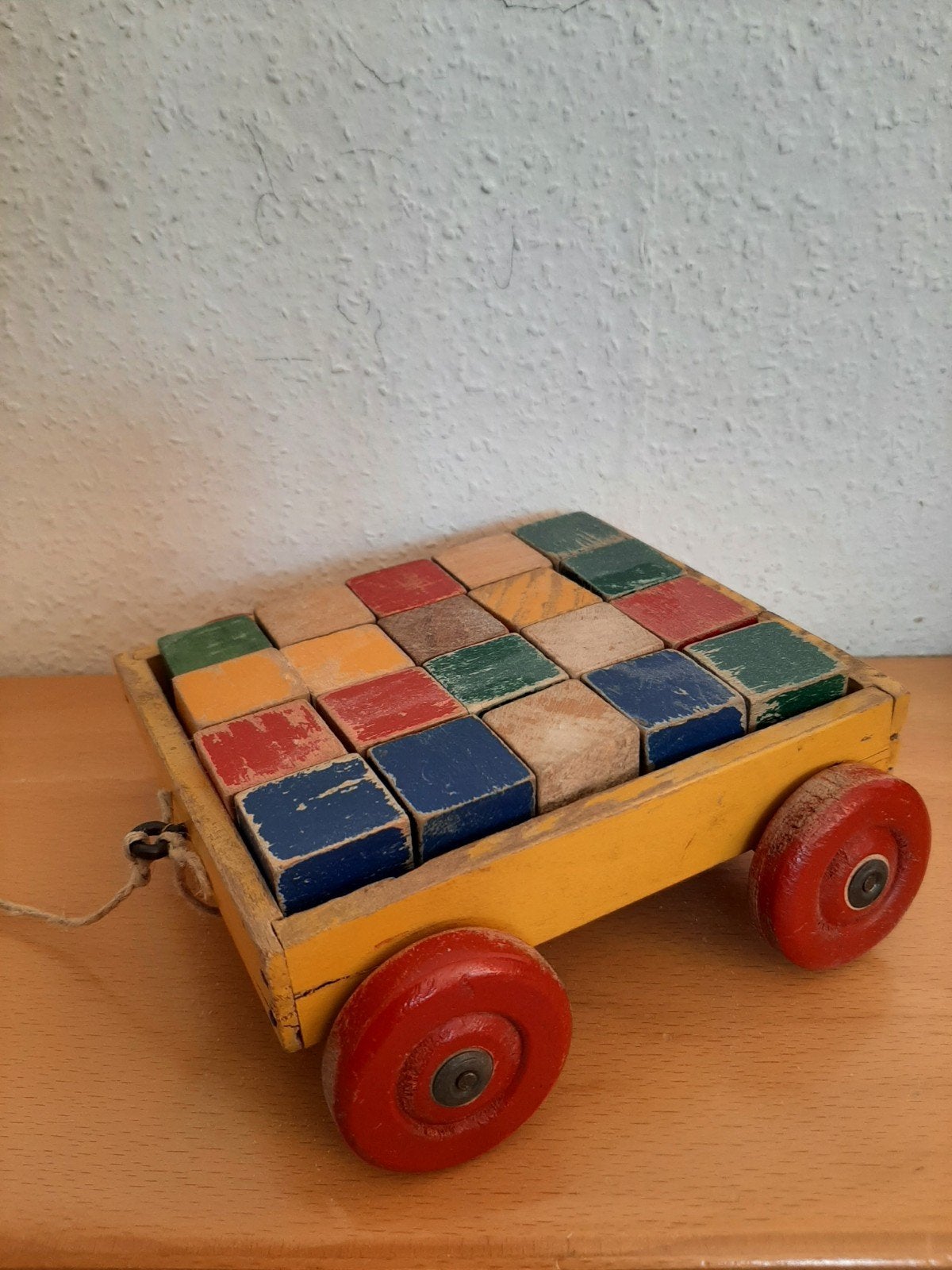 Sio wagentje met blokjes, Ophalen of Verzenden