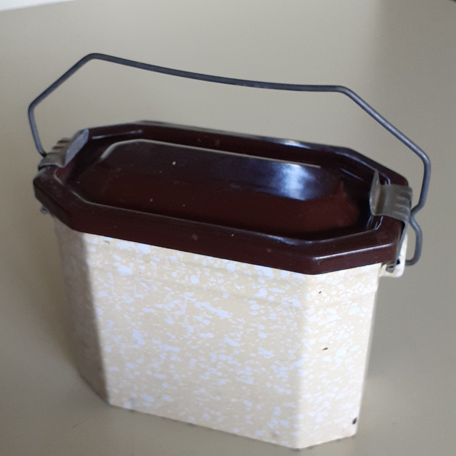 Retro, vintage emaille lunchbox, Ophalen of Verzenden, Huis en Inrichting