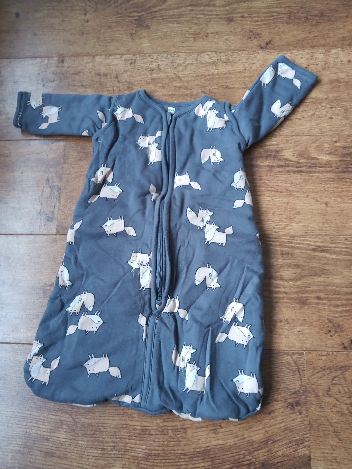 HEMA slaapzak 50-62 cm met vossen print, Ophalen of Verzenden, Blauw, Slaapzak, Hema