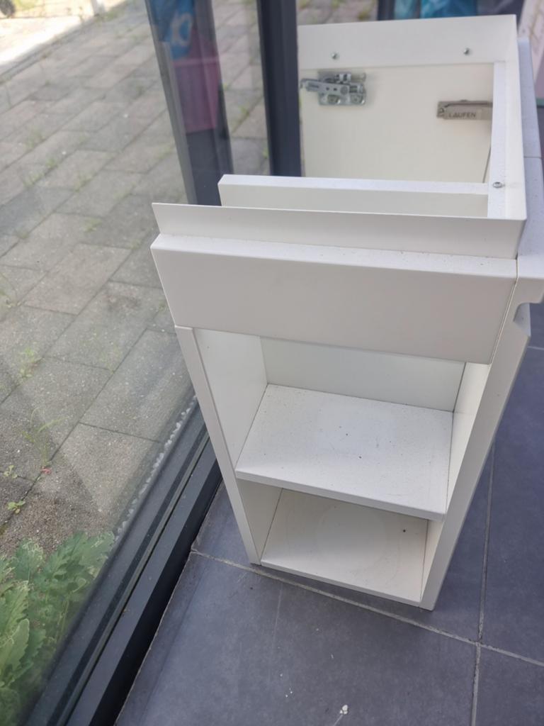 Wastafelonderkast wit meestal voor wc, Huis en Inrichting, Badkamer | Badkamermeubels, Ophalen of Verzenden, Gebruikt, 25 tot 50 cm
