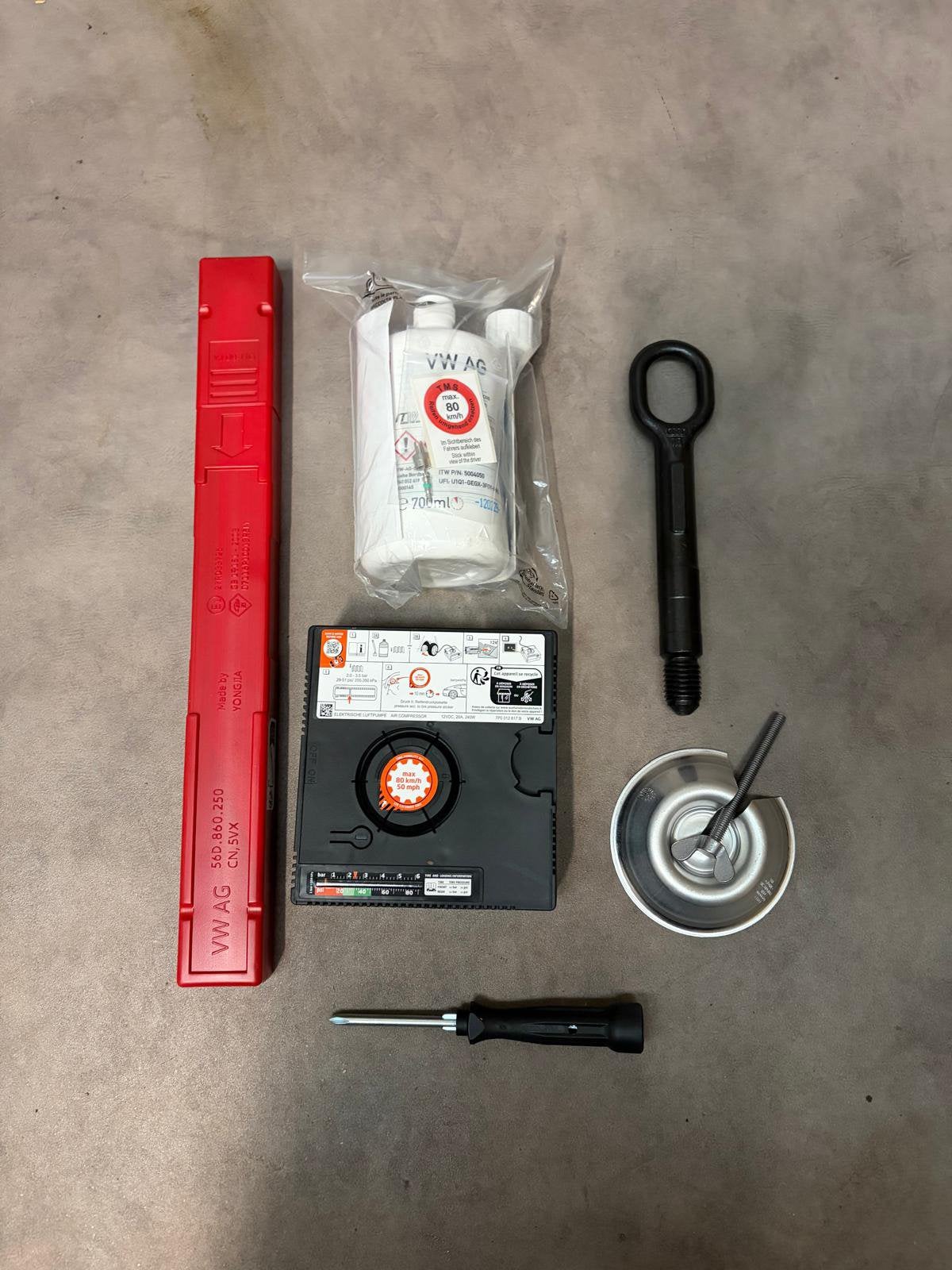 Volkswagen Touareg 3 CR7 noodset compressor sleepoog vloei, Ophalen of Verzenden
