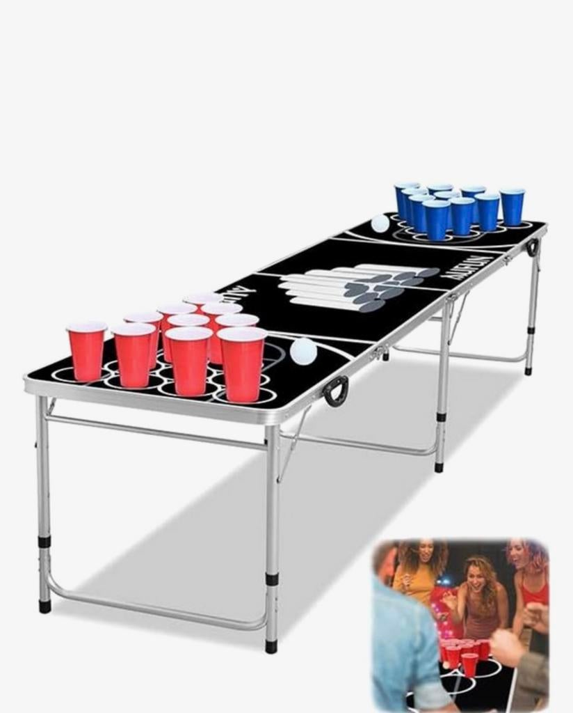 BIERPONG TAFEL - te huur🍺 beer pong table rent delft huren, Ophalen, Zo goed als nieuw