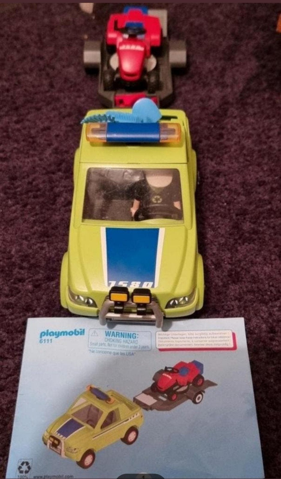 playmobil 6111 Gemeentemwagen met grasmaaier, Gebruikt, Complete set, Ophalen of Verzenden, City action