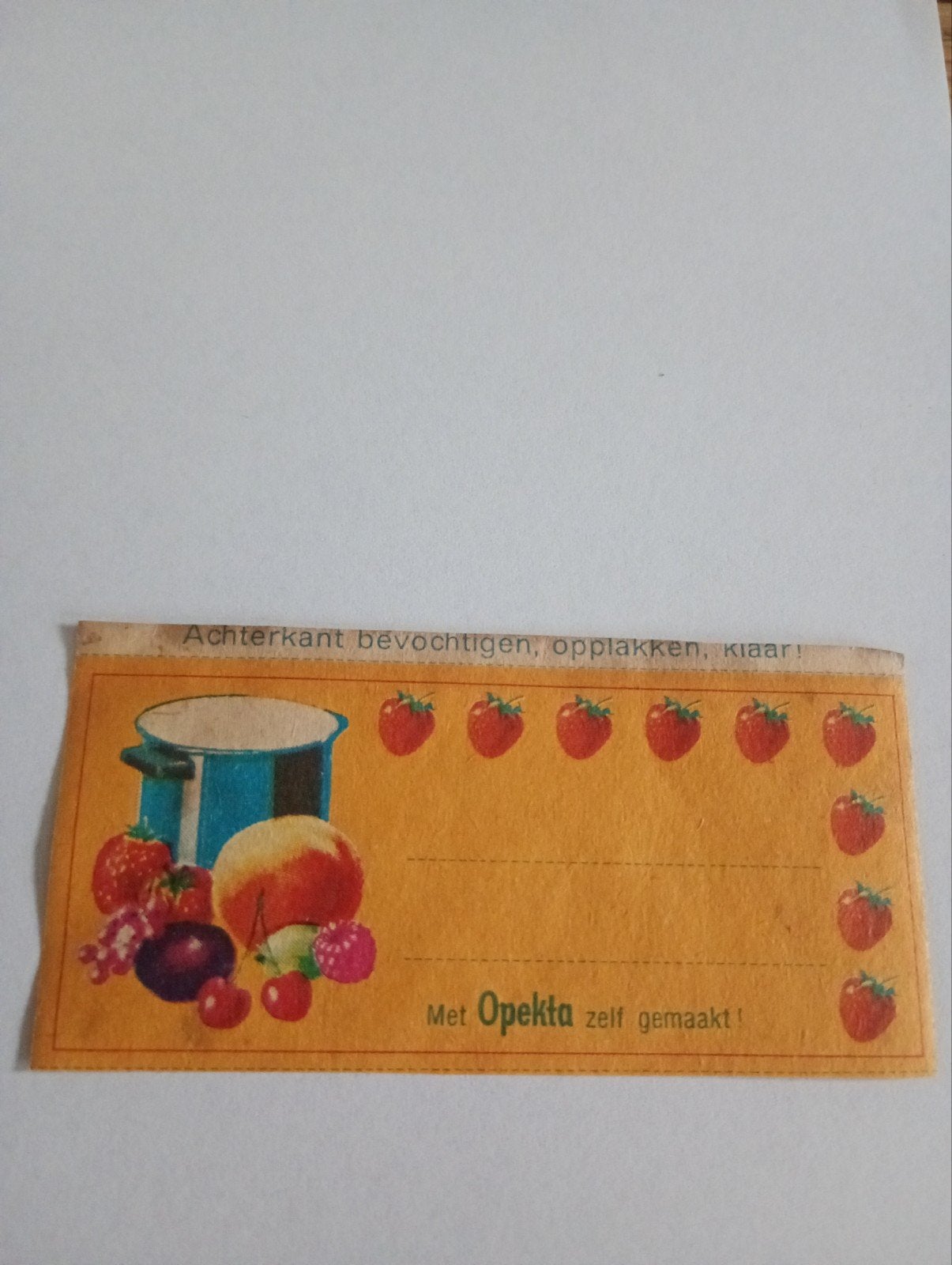 Opekta zegel / Otto Frank, ., Ophalen of Verzenden, ., Nederland
