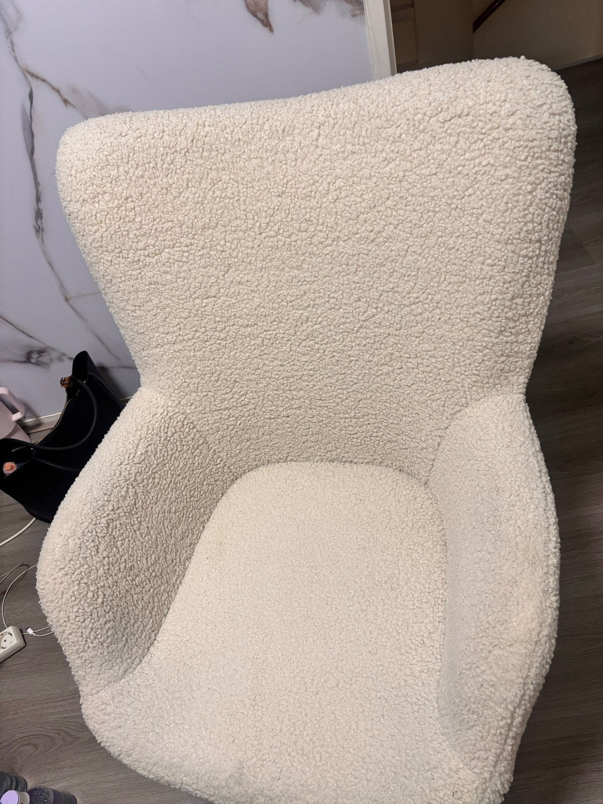 Witte kaptafel met spiegel en verlichting + teddy stoel, Huis en Inrichting, Ophalen, Gebruikt, 100 tot 150 cm, 50 tot 100 cm