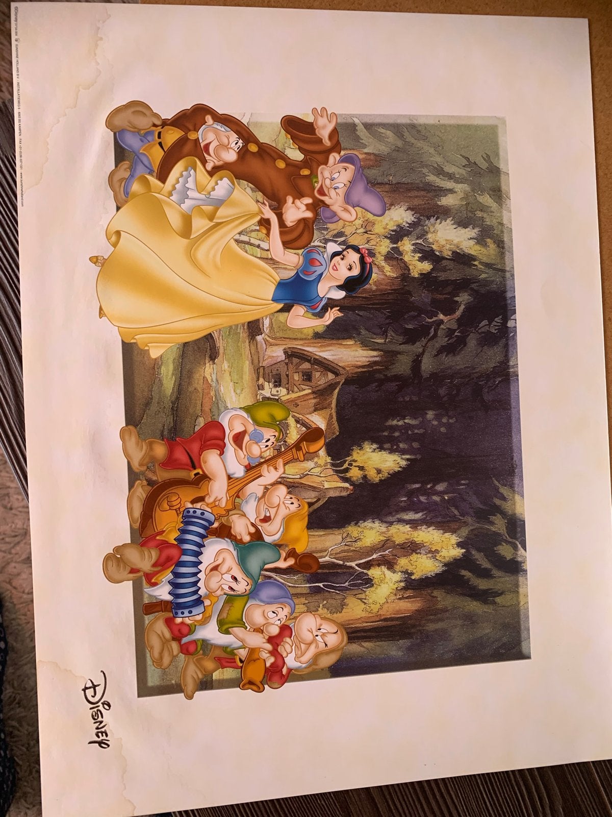 Disney Sneeuwwitje Art Print - The Art Group DI34004, Ophalen of Verzenden, Sneeuwwitje of Doornroosje, Gebruikt, Plaatje of Poster