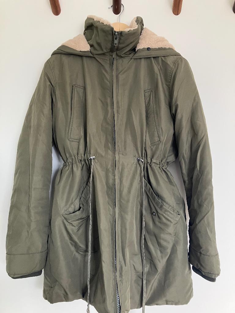 Zwangerschaps winterjas (Love2Wait), Kleding | Dames, Positiekleding, Ophalen, Maat 42/44 (L), Zo goed als nieuw, Jasje of Colbert