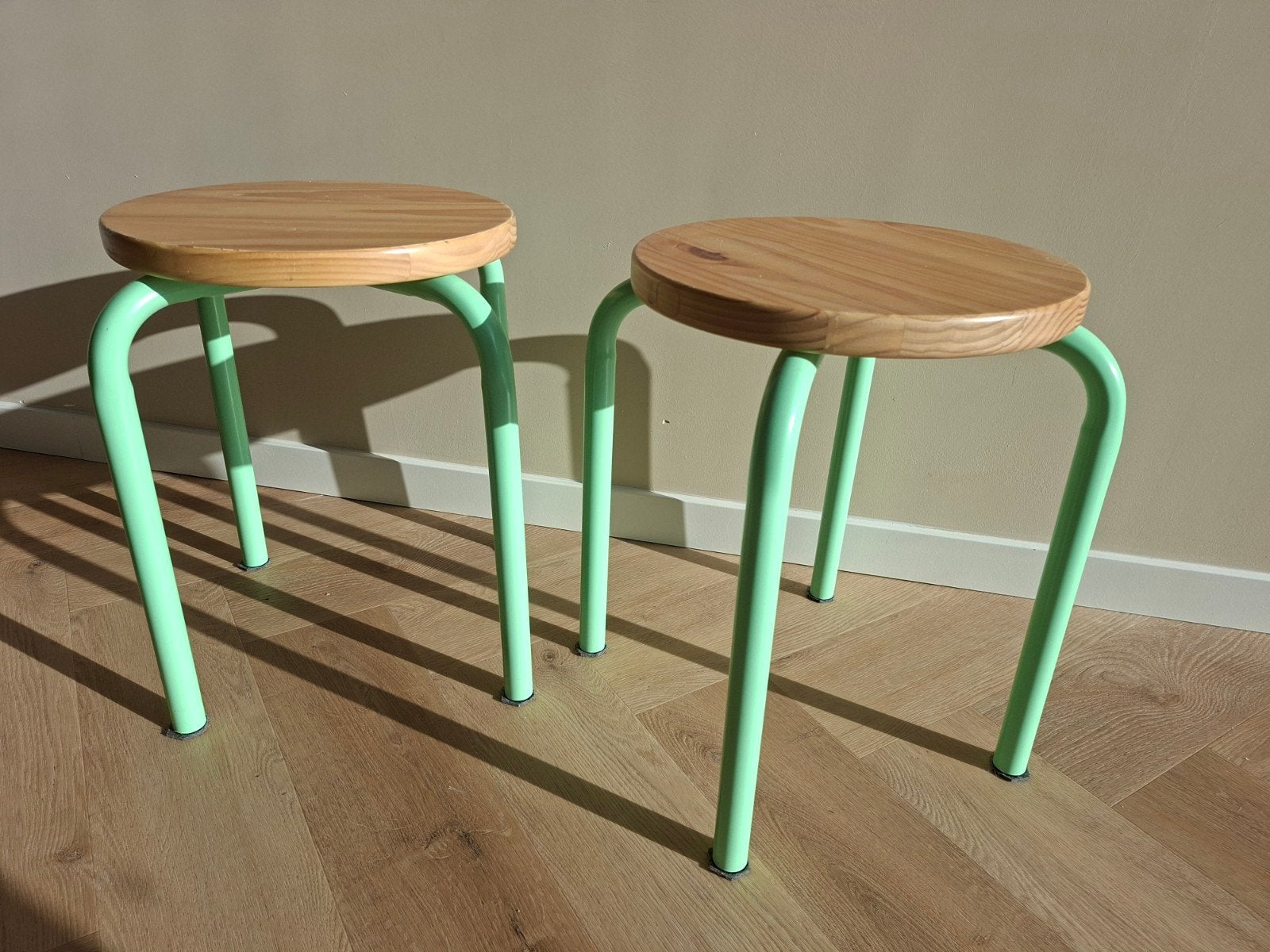2x Ikea Domsten krukje, Ophalen, Gebruikt, Hout