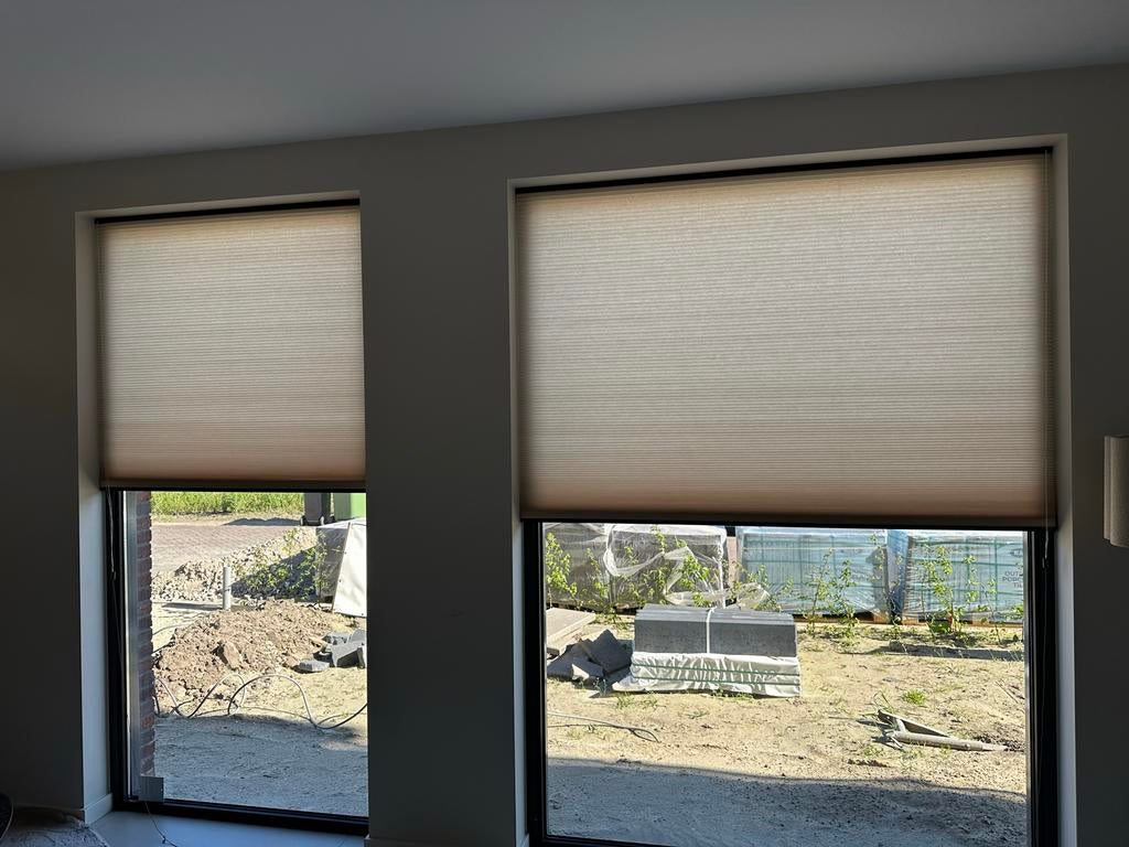 Keje plissegordijnen - Nieuw in doos - 2 stuks, Huis en Inrichting, Stoffering | Gordijnen en Lamellen, 200 cm of meer, 150 tot 200 cm