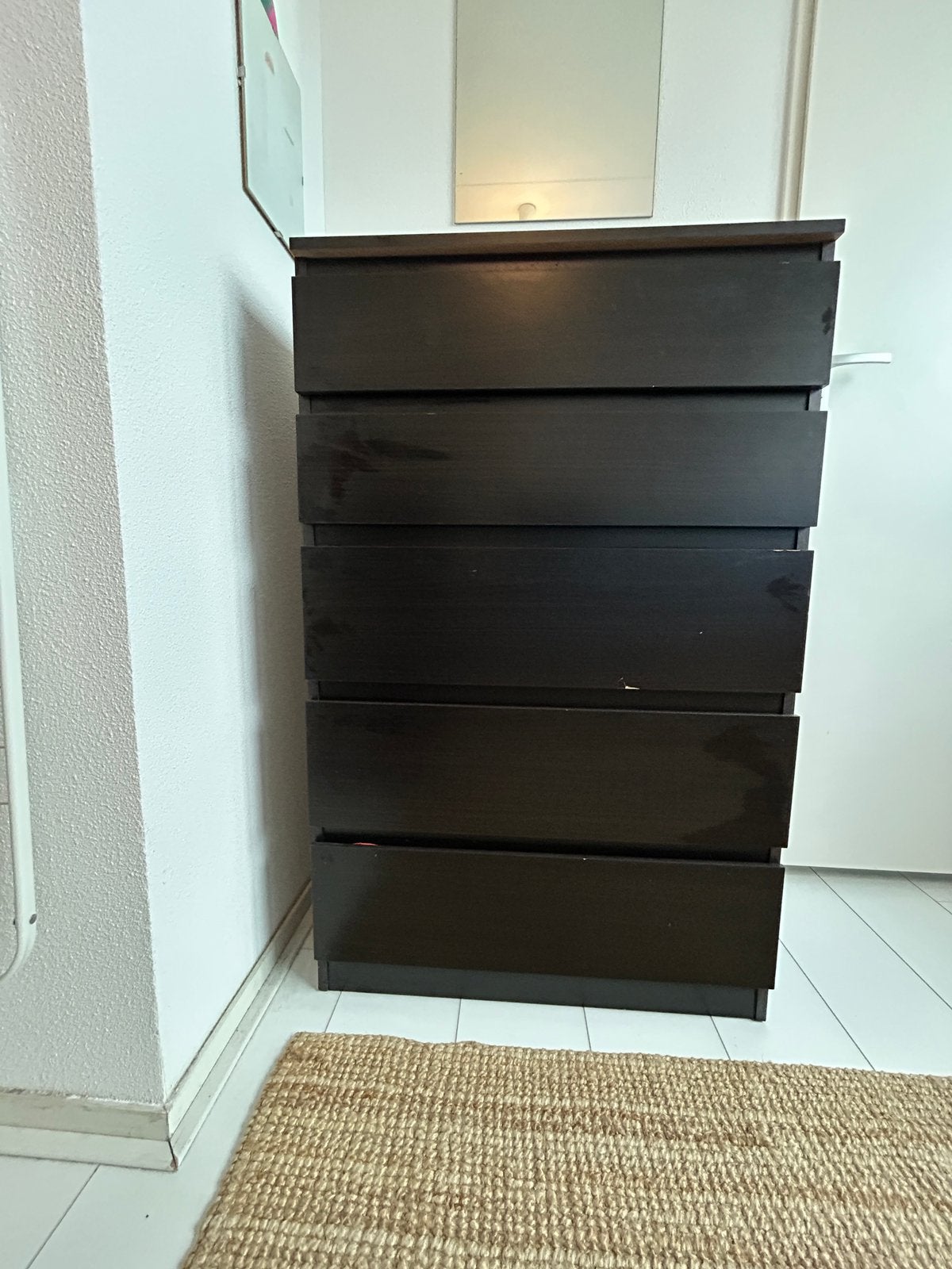 MALM Ikea | Ladenkast | 5 lades | donkerbruin, Huis en Inrichting, Kasten | Ladekasten, Ophalen, Gebruikt, 5 laden of meer, 100 tot 150 cm