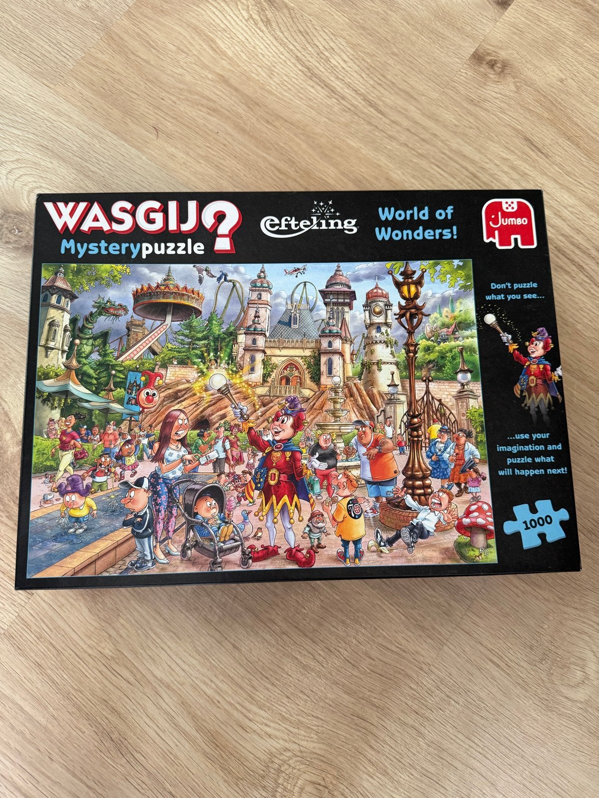 Wasgij Efteling Mystery Puzzel 1000 stukjes, Ophalen of Verzenden, 500 t/m 1500 stukjes, Zo goed als nieuw, Legpuzzel