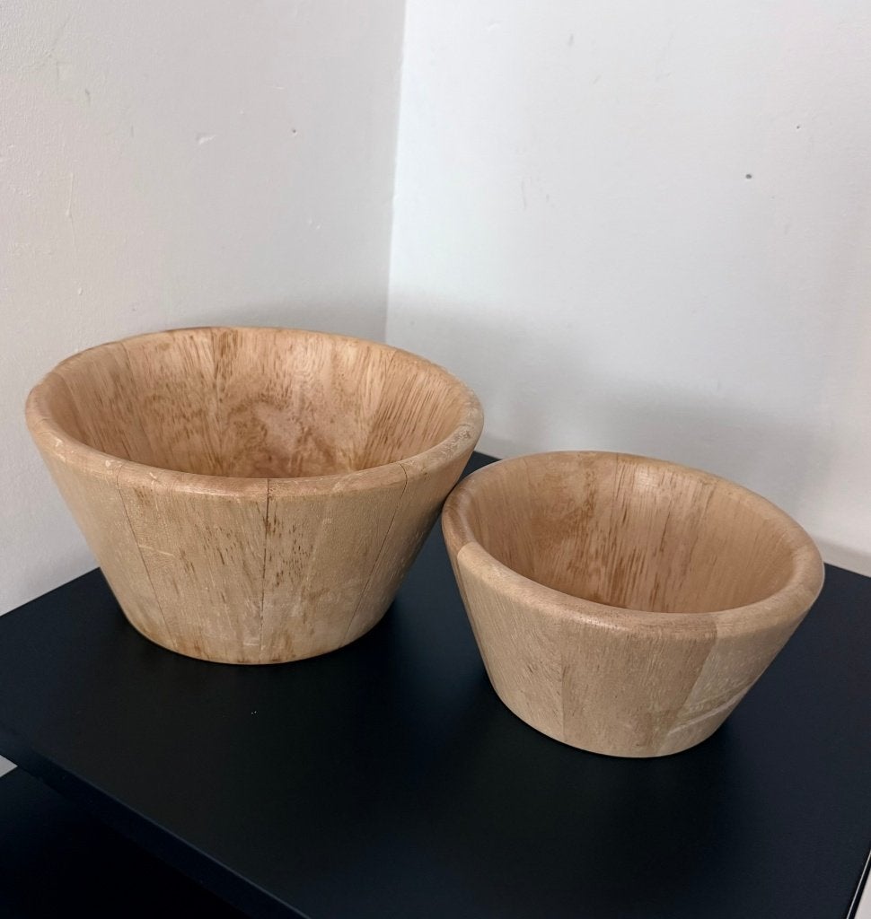 2x Houten Schalen | Deens Modern Design, Overige materialen, Gebruikt, Ophalen of Verzenden, Schaal of Schalen