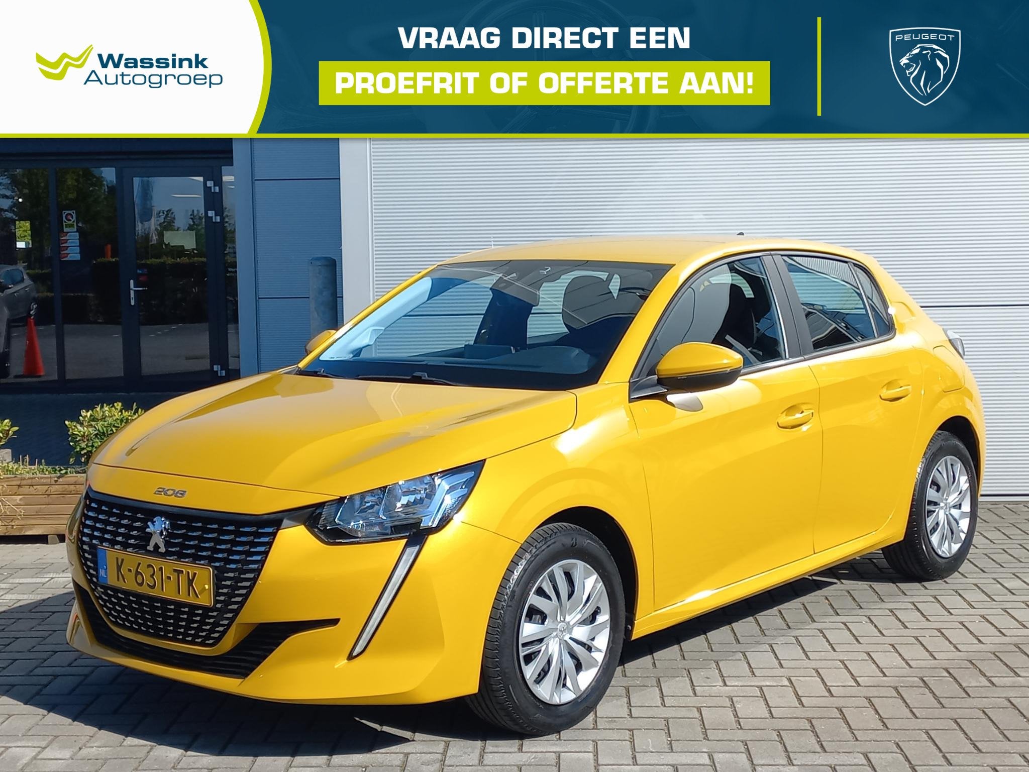Peugeot 208 1.2 75pk Active | Airconditioning | Navigatie vi, Auto diversen, Geel, Handgeschakeld, Benzine, Peugeot