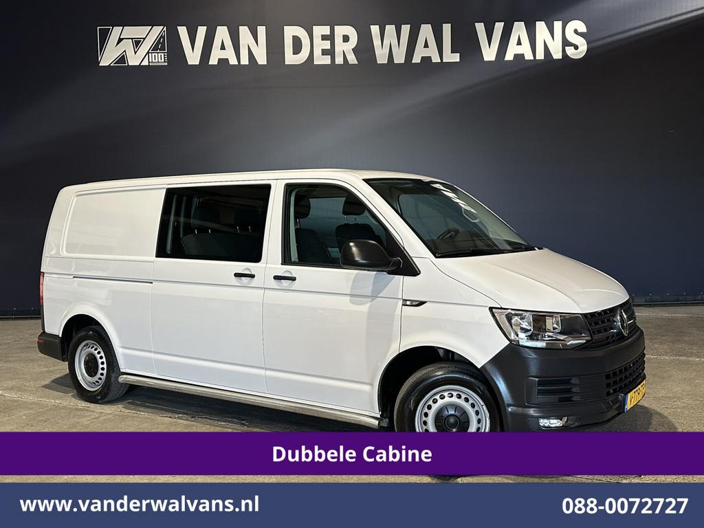 Volkswagen Transporter 2.0 TDI 150pk L2H1 Dubbele Cabine Air, Auto's, Bestelauto's, Voorwielaandrijving, Stof, Euro 6, 4 cilinders