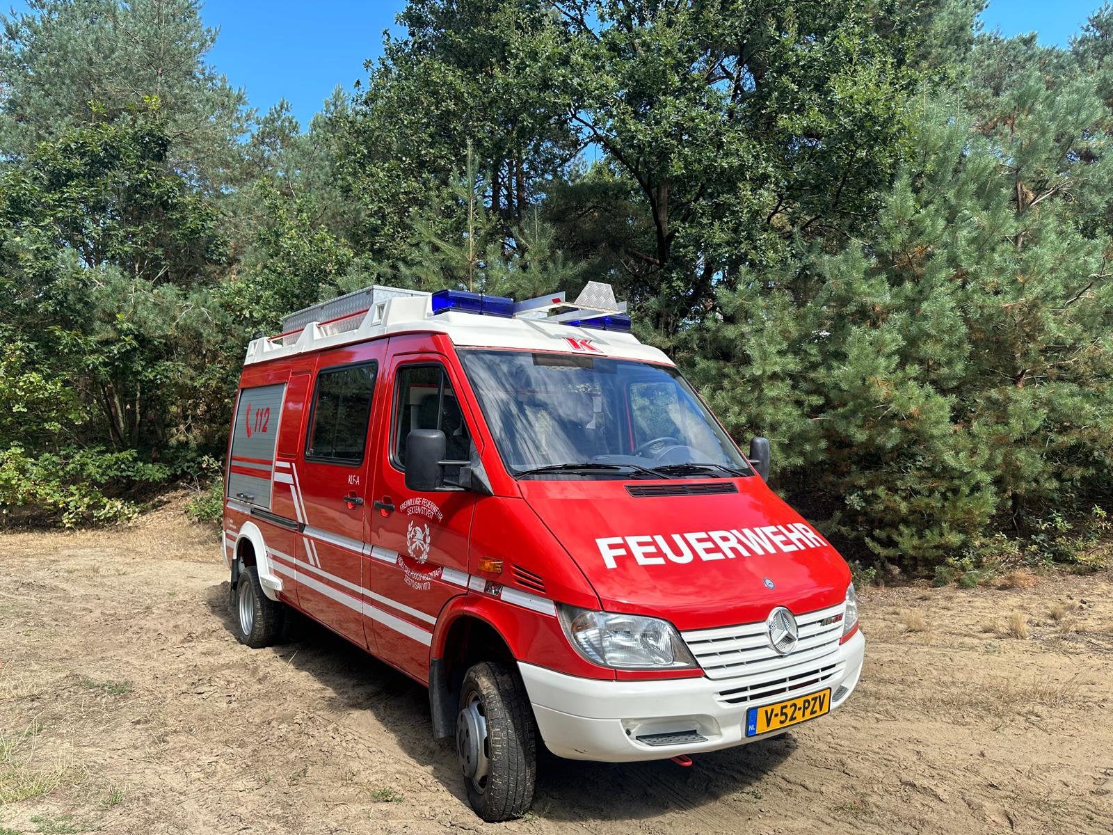 Mercedes 416CDI 4 x 4 Brandweer 16.000km, Stof, 2000 kg, 160 pk, Overige kleuren
