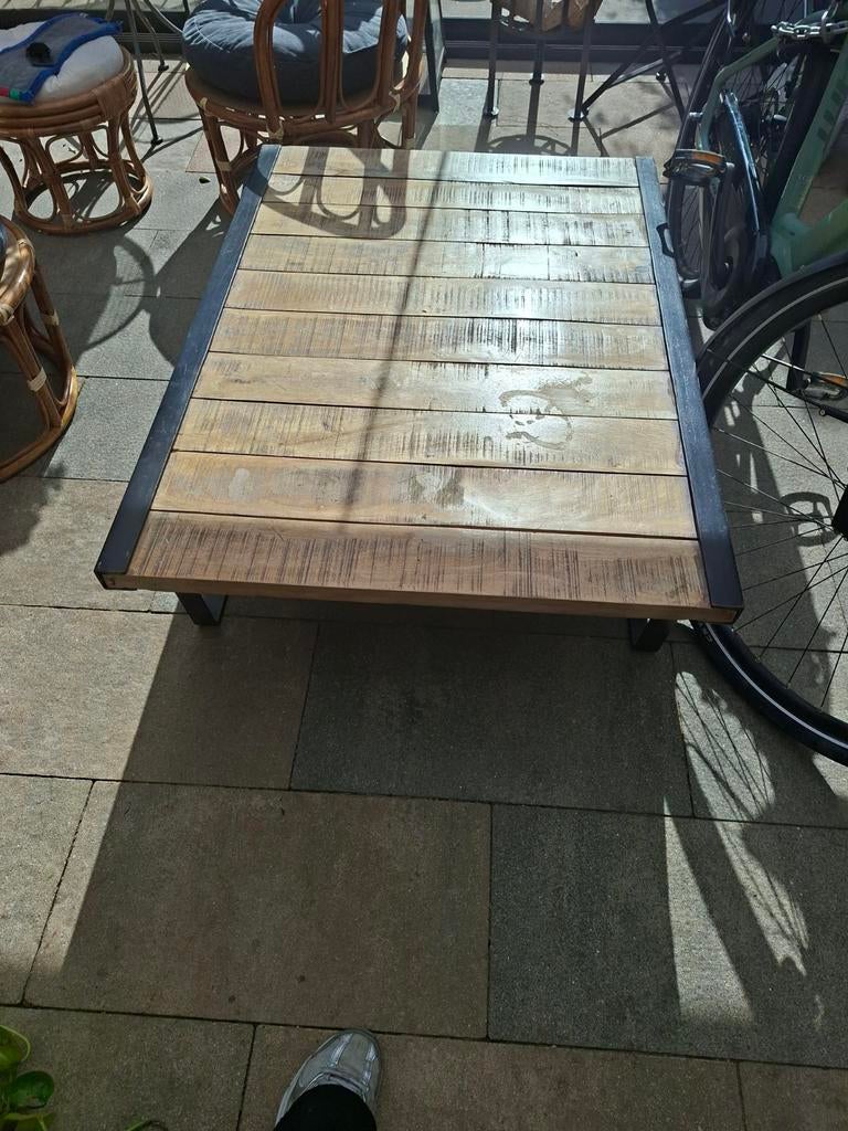 Industriële woonkamer tafel, Ophalen of Verzenden, Gebruikt