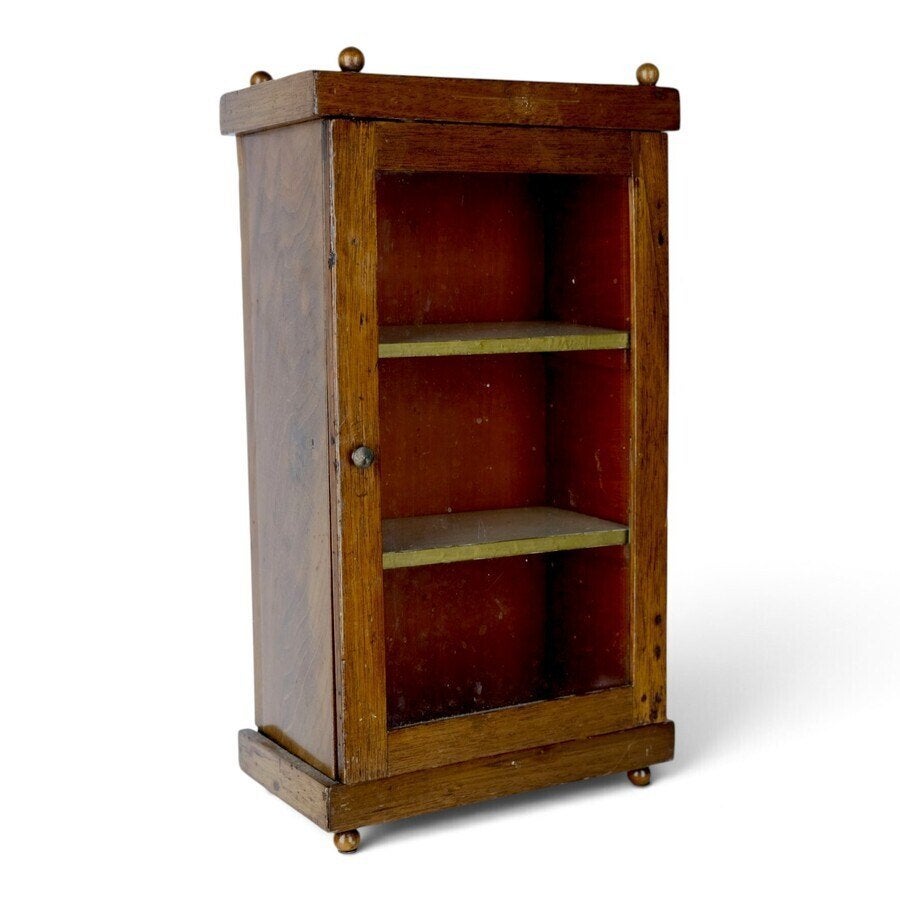 Klein houten wandvitrinekastje, Minder dan 50 cm, Gebruikt, Ophalen of Verzenden, Minder dan 100 cm
