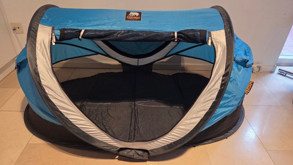Deryan peutertent blauw, Caravans en Kamperen, Ophalen of Verzenden, Zo goed als nieuw, Tot en met 2
