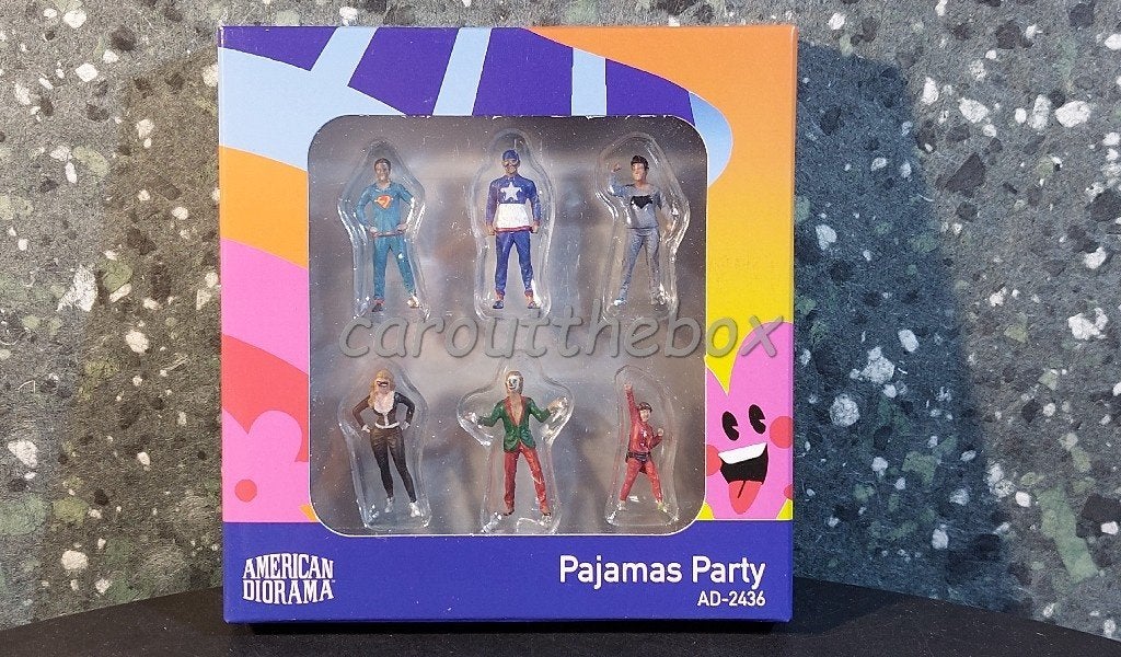 Diorama figuur Pajamas Party - 1:64 Amer. diorama AD597, Verzenden, Nieuw, 1:50 of kleiner, Figuur of Figuren