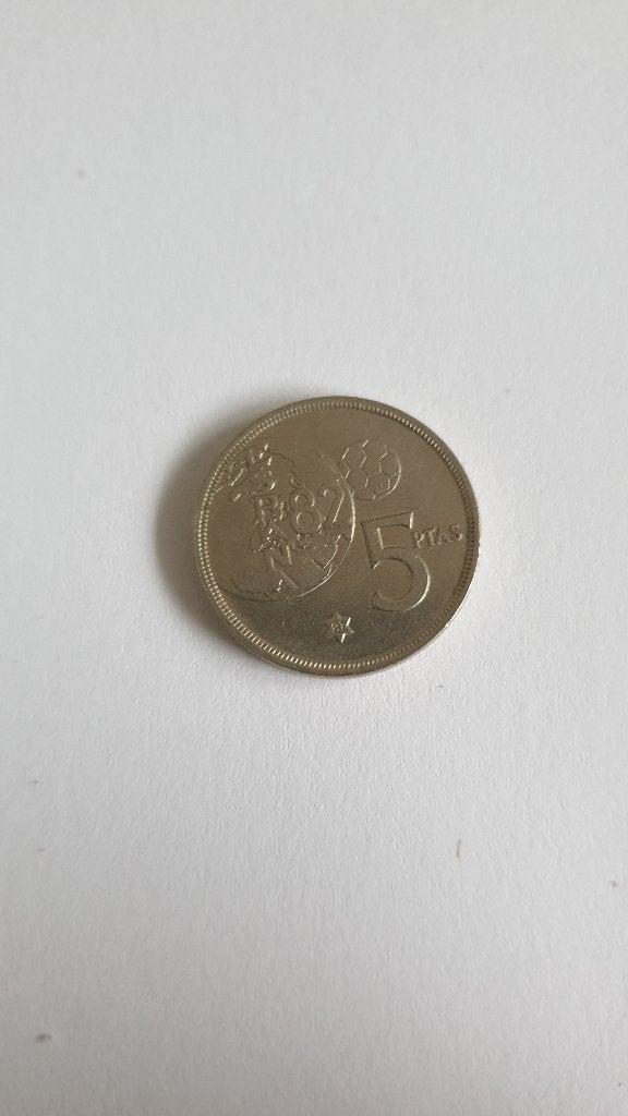 1772 spanje 5 peseta 1982 wk voetbal uitgave, Verzenden, Overige landen