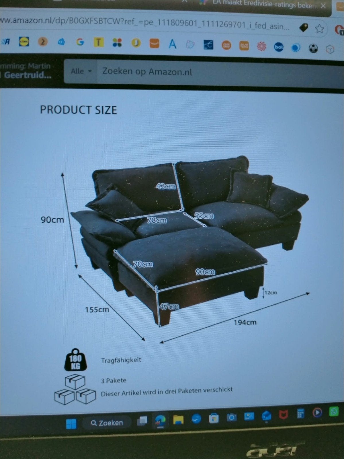 nieuw in doos lounge bank zwart 194cm
n
nieuw in doos makkel, Ophalen, Nieuw