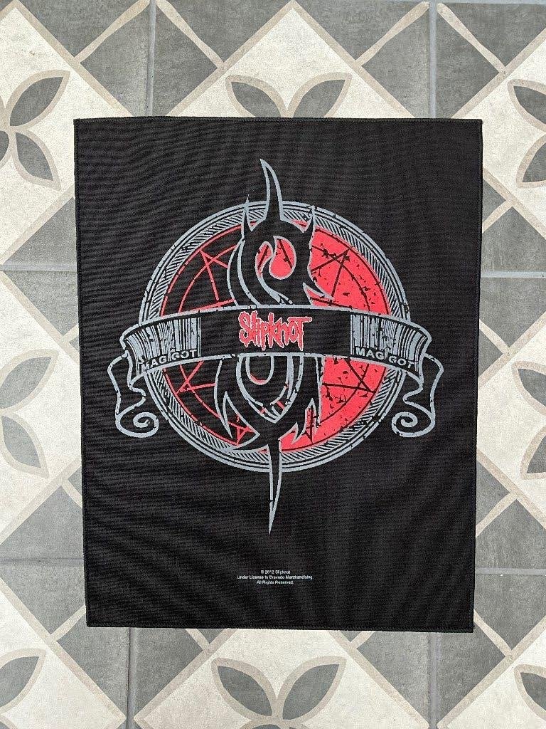 Backpatch/Embleem zwart-rood-grijs van Slipknot " Crest, Verzamelen, Muziek, Artiesten en Beroemdheden, Nieuw, Ophalen of Verzenden