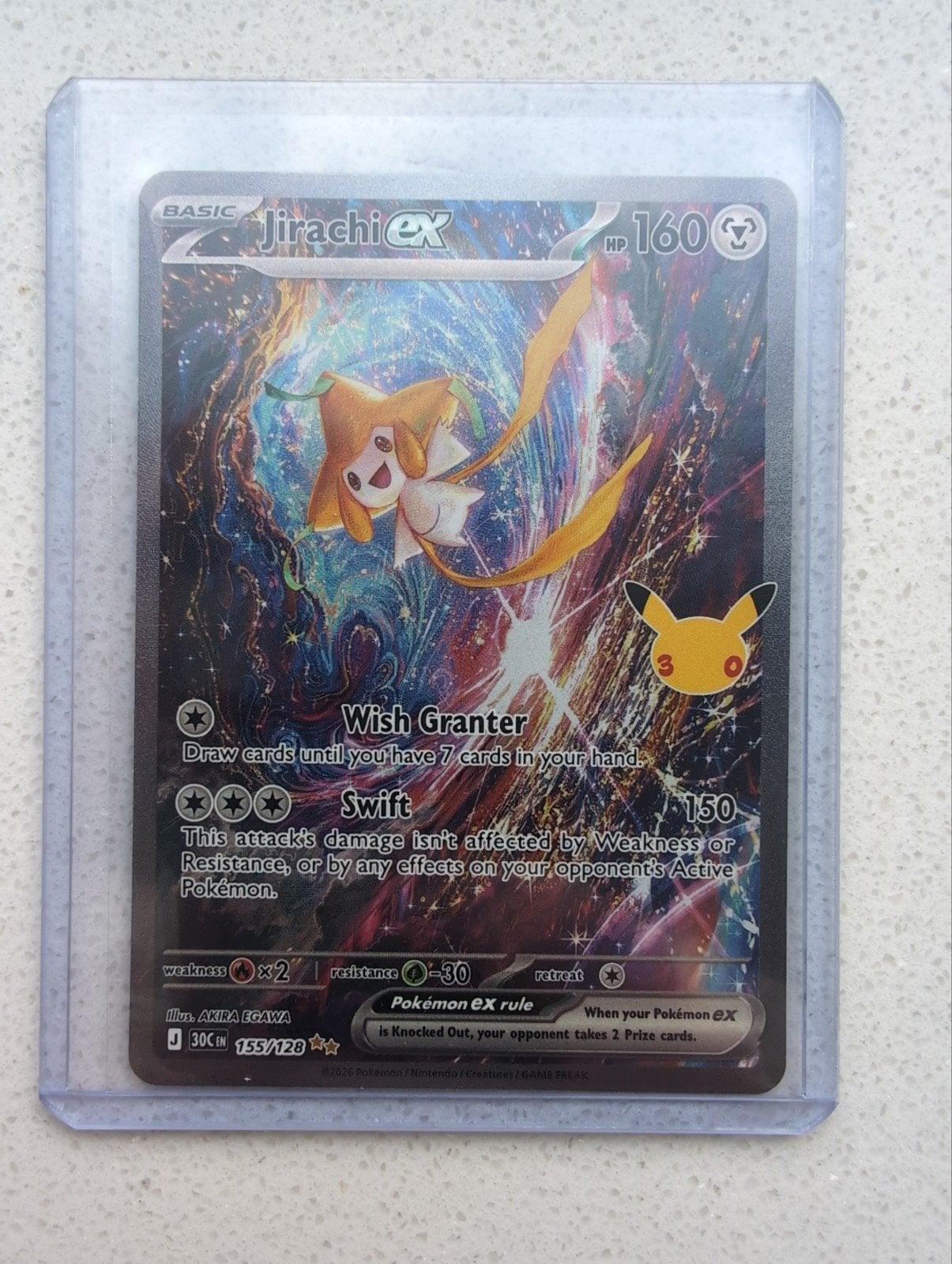 Jirachi ex 155/128 - 30th Celebrations Pokémon Kaart, Verzenden, Nieuw