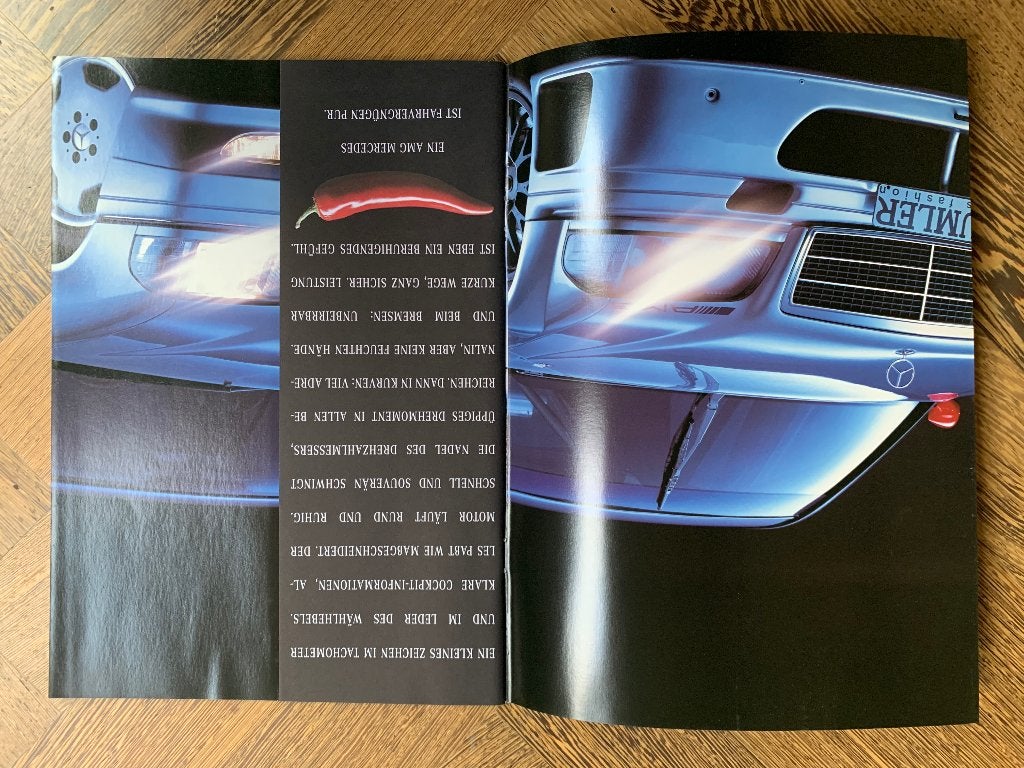 Folder, brochure Mercedes-Benz AMG 1996 nieuw, Nieuw, Mercedes-Benz, Mercedes, Ophalen of Verzenden